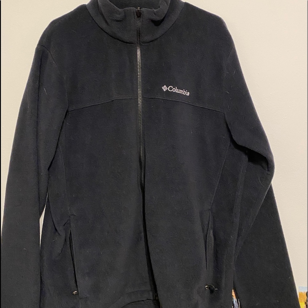 Black MENS Columbia Fleece Zip Up